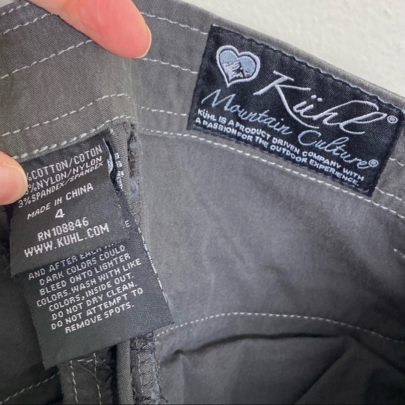 Kuhl Women's Splash cotton blend quick dry Shorts grey - Picture 7 of 8